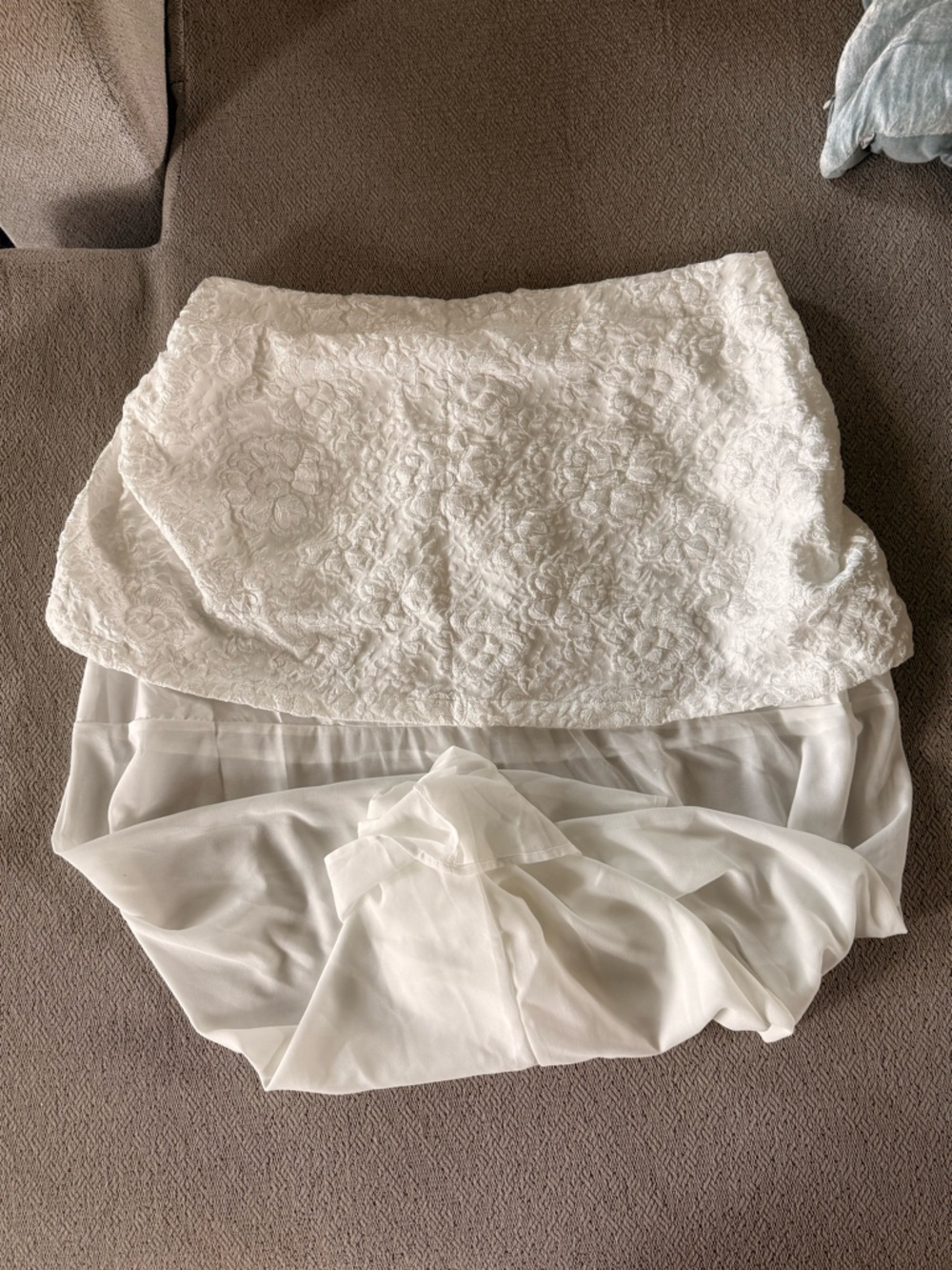 SHEIN White Jacquard Layered Maxi Skirt - Picture 4 of 4